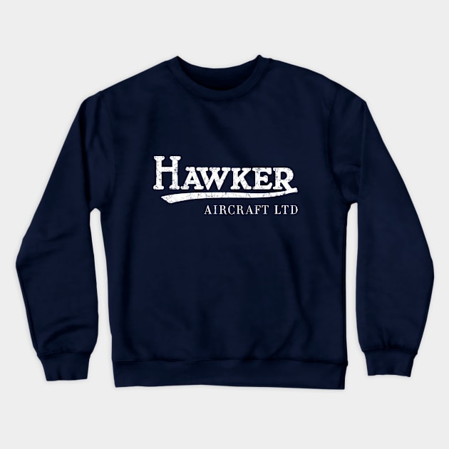 Hawker Aircraft Vintage Logo Crewneck Sweatshirt by 909 Apparel